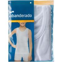 Camiseta interior infantil sin mangas de algodón, blanco ABANDERADO, talla 8