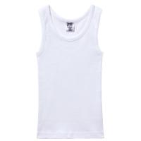 Camiseta interior infantil sin mangas de algodón, blanco ABANDERADO, talla 12