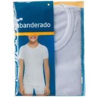 Camiseta interior infantil manga corta de algodón, blanco ABANDERADO, talla 12