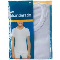 Camiseta interior infantil manga corta de algodón, blanco ABANDERADO, talla 10