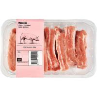 Costilla tiras de cerdo EROSKI, bandeja aprox. 600 g