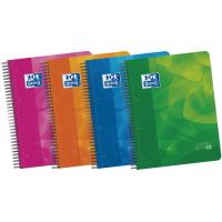 Cuaderno de espiral A4 Europeanbook4, cuadrícula 5x5, microperforado, 3 separadores, tapa de plástico ¿Cuál te llegará? 400027277 OXFORD, 120 hojas+50% gratis