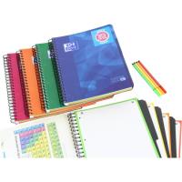 Cuaderno de espiral A4 Europeanbook4, cuadrícula 5x5, microperforado, 3 separadores, tapa de plástico ¿Cuál te llegará? 400027277 OXFORD, 120 hojas+50% gratis