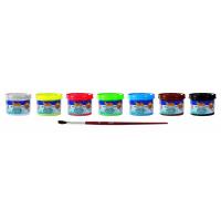 Témpera escolar, 7 colores surtidos, botes 35 ml JOVI, caja 7 uds