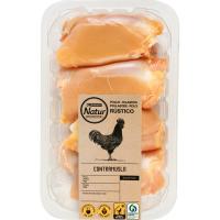 Contramuslos de pollo con piel EROSKI NATUR, bandeja aprox. 500 g