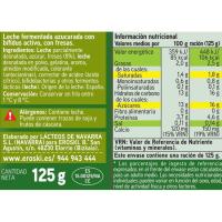 Bífidus con fresas EROSKI, pack 4x125 g