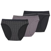 Braga mujer algodón elástico, surtido negro/gris talla G DIM, pack 3 uds