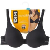 Sujetador mujer con aro y relleno, negro DIM, talla 90B