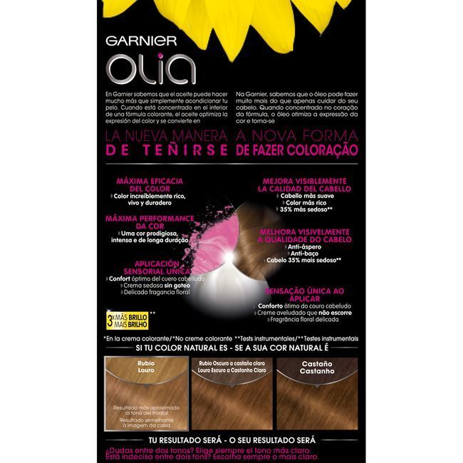 OLIA blonde golden tindua (7.3), kutxa 1 ale