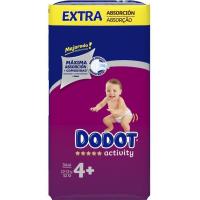 Pañal 10-15 kg Talla 4 Extra DODOT Activity, paquete 52 uds