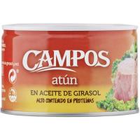 Atún en aceite de girasol CAMPOS, lata 400 g
