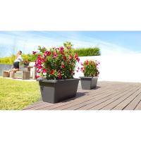 Jardinera en pvc Veneza XL, antracita ARTEVASI, 60x30x26,5 cm