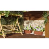 Jardinera en pvc Veneza XL, terracota ARTEVASI, 60x30x26,5 cm