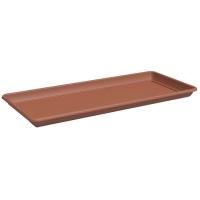 Plato para maceta rectangular XL, color terracota, en pvc ARTEVASI, 53 cm