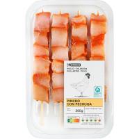 Pincho de pechuga de pollo EROSKI, bandeja 360 g