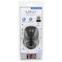Ratón óptico inalámbrico negro, Miny TNB