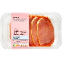 Lomo adobado bajo sal EROSKI, bandeja 300 g