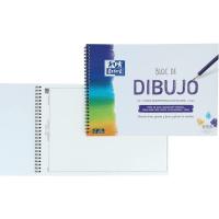 Bloc de dibujo espiral A4+, 20hojas c/recuadro microperforado, 130 gr OXFORD, 1 ud