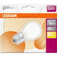 Bombilla Led esférica E27 4W luz cálida (2700K) OSRAM, 1ud