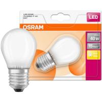 Bombilla Led esférica E27 4W luz cálida (2700K) OSRAM, 1ud