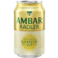 Cerveza AMBAR Radler, lata 33 cl