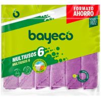 Bayeta microfibra multiusos BAYECO, pack 6 uds