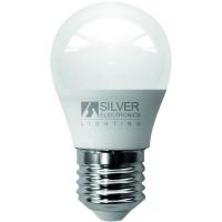 Bombilla Led esférica E27 5W 3K luz cálida (3000k) SILVER, 1ud