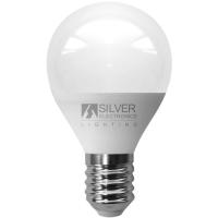 Bombilla Led eco esférica E14 5W  luz fría(6500k) SILVER, 1ud