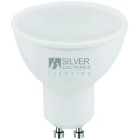 Bombilla Led eco GU10 5W 38°  luz fría (6500k) SILVER, 1ud