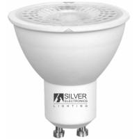 Bombilla Led eco GU10 5W 38°  luz fría (6500k) SILVER, 1ud