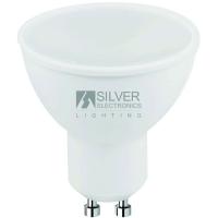 Bombilla Led eco GU10 8W 38°  luz fría (6500k) SILVER, 1ud