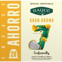 Café gran aroma comp. Nespresso BAQUÉ, caja 20 uds