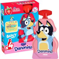 Yogur para llevar sabor fresa DANONINO, pack 4x70 g