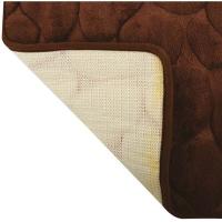 Alfombra àra baño microfibra piedras chocolate COTEXSA, 40X60cm