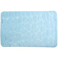 Alfombra para baño microfibra piedras azul COTEXSA, 40X60