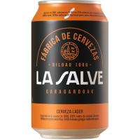 Cerveza Lager Auténtica LA SALVE, lata 33 cl