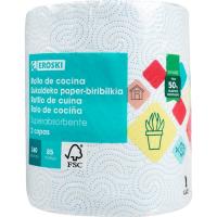 Papel de cocina absorbente EROSKI, paquete 1 rollo