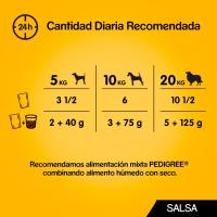 Alimento de pollo-verdura para perro PEDIGREE, pack 4x100 g