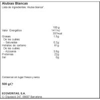 Alubias blancas VERITAS, paquete 500 g