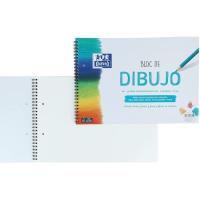 Bloc de dibujo espiral A4+, 20hojas lisas, 2 taladros, 130 gr OXFORD, 1 ud