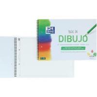 Bloc de dibujo espiral A4+, 20hojas c/recuadro, 2 taladros, 130 gr OXFORD, 1 ud