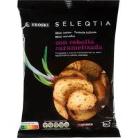 Minitosta con cebolla caramelizada EROSKI SELEQTIA, bolsa 80 g