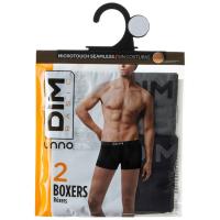 Bóxer hombre sin costuras microfibra, negro/gris talla XL DIM BASIC, pack 2 uds