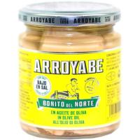 Bonito del norte en a. de oliva bajo sal ARROYABE, frasco 227 g