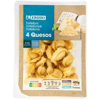 Tortellini 4 quesos familiar EROSKI, bandeja 400 g