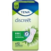 TENA DISCREET inkontinentzia konpresa arrunta, paketea 12 ale