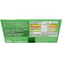 Queso fresco bajo contenido de sal EROSKI, pack 4x62,5 g