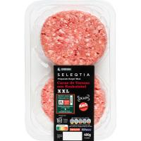 Hamburguesa ternera MAXI E. LABEL SELEQTIA, 2 uds, bandeja 480 g