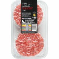 Hamburguesa ternera MAXI E. LABEL SELEQTIA, 2 uds, bandeja 480 g