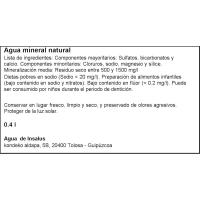 Agua mineral INSALUS, botellín 40 cl